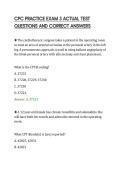 CPC PRACTICE EXAM 3 ACTUAL TEST&NewLine;QUESTIONS AND CORRECT ANSWERS