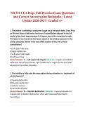 NR 511 CEA Prep &lbrack;Latest 2026-2027&rsqb;&colon; Practice Exam Questions&comma; Answers & Rationales &vert; Graded A&plus;
