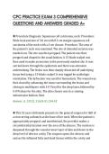 CPC PRACTICE EXAM 3 COMPREHENSIVE&NewLine;QUESTIONS AND ANSWERS GRADED A&plus;&NewLine;