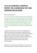 CPCU 551 ADDRESSING COMMERCIAL&NewLine;PROPERTY RISK COMPREHENSIVE TEST PAPER&NewLine;QUESTIONS AND SOLUTIONS&NewLine;