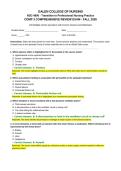 Galen NSG 4800 &lpar;NSG4800&rpar; Transition to Professional Nursing Practice &vert; COMP 3 Comprehensive Review Exam &vert; Questions & Answers &vert; Fall 2026&period;