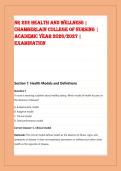 NR 222 HEALTH AND WELLNESS &vert; &NewLine;CHAMBERLAIN COLLEGE OF NURSING &vert; &NewLine;ACADEMIC YEAR 2026&sol;2027 &vert; &NewLine;EXAMINATION