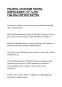 PRACTICAL VOCATIONAL NURSING&NewLine;COMPREHENSIVE TEST PAPER&NewLine;FULL SOLUTION VERIFIED PASS