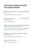 CPDT KA EXAM 5 UPDATED EXAM SCRIPT&NewLine;WITH COMPLETE ANSWERS&NewLine;