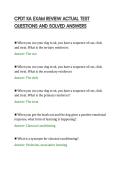 CPDT KA EXAM REVIEW ACTUAL TEST&NewLine;QUESTIONS AND SOLVED ANSWERS&NewLine;
