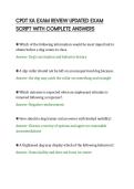 CPDT KA EXAM REVIEW UPDATED EXAM&NewLine;SCRIPT WITH COMPLETE ANSWERS