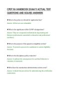 CPDT KA HANDBOOK EXAM 11 ACTUAL TEST&NewLine;QUESTIONS AND SOLVED ANSWERS