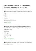 CPDT KA HANDBOOK EXAM 11 COMPREHENSIVE&NewLine;TEST PAPER QUESTIONS AND SOLUTIONS&NewLine;