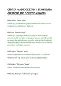 CPDT KA HANDBOOK EXAM 11 EXAM REVIEW&NewLine;QUESTIONS AND CORRECT ANSWERS
