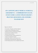 ATI CAPSTONE ADULT MEDICAL-SURGICAL &NewLine;ASSESSMENT 2 &ndash; COMPREHENSIVE EXAM &vert; &NewLine;STUDY GUIDE &vert; LATEST UPDATE 2026&sol;2027 &vert; &NewLine;PRACTICE QUESTIONS AND ANSWERS &vert; &NewLine;EXAM REVIEW