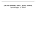 Test Bank for Brunner & Suddarth's Textbook of Medical-Surgical Nursing&comma; 14th Edition &ndash; All 73 Chapters&NewLine;&NewLine;