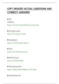 CPFT UPDATED ACTUAL QUESTIONS AND&NewLine;CORRECT ANSWERS
