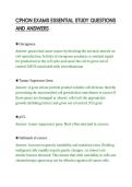 CPHON EXAMS ESSENTIAL STUDY QUESTIONS&NewLine;AND ANSWERS