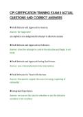 CPI CERTIFICATION TRAINING EXAM II ACTUAL&NewLine;QUESTIONS AND CORRECT ANSWERS&NewLine;