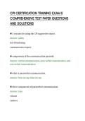 CPI CERTIFICATION TRAINING EXAM II&NewLine;COMPREHENSIVE TEST PAPER QUESTIONS&NewLine;AND SOLUTIONS
