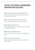 CPI POST TEST REVIEW COMPREHENSIVE&NewLine;QUESTIONS AND SOLUTIONS