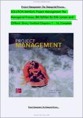 Project Management&colon; The Managerial Process&comma; 8th Edition &mdash; Erik Larson & Clifford Gray &mdash; Chapters 1&ndash;16 &mdash; Complete Solution Manual