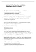 NCSBN LATEST ACTUAL EXAM QUESTIONS&NewLine;AND ANSWERS ALREADY GRADED A