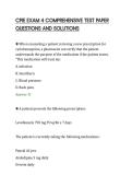 CPJE EXAM 4 COMPREHENSIVE TEST PAPER&NewLine;QUESTIONS AND SOLUTIONS&NewLine;