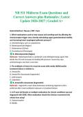 NR 511 Midterm Exam &vert; 344 Actual Questions and Correct Answers plus Rationales &vert; Latest Update 2026-2027 &vert; Graded A&plus;