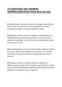 ATI QUESTIONS AND ANSWERS&NewLine;CERTIFICATION STUDY PACK WITH SOLVED