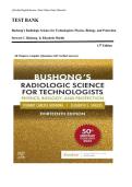 "Bushong's Radiologic Science for Technologists 13th Edition Test Bank &vert; All Chapters Q&A with Verified Answers &vert; Written by Stewart C&period; Bushong"