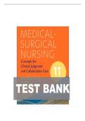 TEST BANK FOR Medical-Surgical Nursing&colon; Concepts for Clinical Judgment and Collaborative Care &lpar;Evolve&rpar; 11th Edition by Donna D&period; Ignatavicius&comma; Cherie R&period; Rebar& Nicole M&period; Heimgartner &vert;ISBN&colon; 9780323878265&vert; Complete Solution Guide A&plus;&sol; Newest&NewLine;