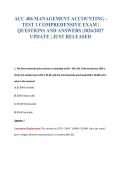 ACC 406 EXAM BUNDLE QUESTIONS WITH VERIFIED ANSWERS