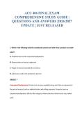 ACC 406 FINAL EXAM&NewLine;COMPREHENSIVE STUDY GUIDE &vert;&NewLine;QUESTIONS AND ANSWERS &vert;2026&sol;2027&NewLine;UPDATE &vert; JUST RELEASED