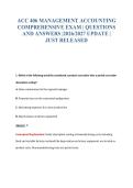 ACC 406 EXAM BUNDLE QUESTIONS WITH VERIFIED ANSWERS