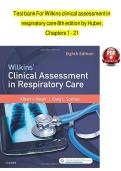 Test bank For Wilkins clinical assessment in respiratory care 8th edition by Huber&comma; Complete Guide 2022&sol;23&period;&NewLine;