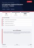  ILTS 206 Early Childhood Education Exam Illinois Licensure 2026&sol;2027 &ndash; Questions and Answers &vert; 100&percnt; Verified &vert; Detailed Rationales &ndash; Pass Guaranteed &ndash; A&plus; Graded