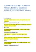 TEXAS WASTEWATER B EXAM &vert;LATEST UPDATED 2026&sol;2027 &vert;A COMPLETE SOLUTION WITH VERIFIED QUESTIONS AND ANSWERS WITH RATIONALES &vert;GET IT 100&percnt; CORRECT &vert;GRADED A&plus; 