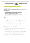 Test Bank for Professional Nursing&colon; Concepts & Challenges&comma; 9th Edition &ndash; All Chapters&NewLine;&NewLine;