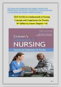 TEST BANK For Craven & Hirnle's Fundamentals of Nursing&colon; Concepts and Competencies for Practice&comma; 10th Edition by Christine Henshaw&comma; Renee Rassilyer&comma; Verified Chapters 1 - 43&comma; Complete Newest Version