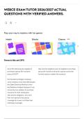 WEBCE EXAM TUTOR 2026&sol;2027 ACTUAL QUESTIONS WITH VERIFIED ANSWERS&period;