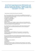 Social Work Comprehensive Exam 2026 Questions and Answers Actual Exam 2026&sol;2027 &vert; Complete Exam-Style Questions with Detailed Rationales &vert; 100&percnt; Verified &vert; Pass Guaranteed &ndash; A&plus; Graded