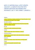 MATH 215 MIDTERM EXAM &vert;LATEST UPDATED 2026&sol;2027 &vert;A COMPLETE SOLUTION WITH VERIFIED QUESTIONS AND ANSWERS WITH RATIONALES &vert;GET IT 100&percnt; CORRECT &vert;GRADED A&plus; 