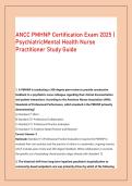 ANCC PMHNP Certification Exam 2025 &vert; &NewLine;PsychiatricMental Health Nurse &NewLine;Practitioner Study Guide