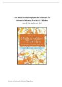 Test Bank for Philosophies and Theories for Advanced Nursing Practice 3rd Edition Butts & Rich &ndash; Q&A&NewLine;&NewLine;