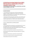 ATI RN Pharmacology Retake Exam 2026 &vert; NGN Questions&comma; Case Studies & Practice Answers &vert; Level 2&plus; Prep