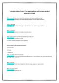 Pathophysiology Exam 1 Practice Questions with Correct Detailed Answers &mdash; A&plus; Grade