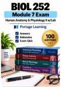 BIOL 252 Module 7 &ndash; Human Anatomy & Physiology II w&sol;Lab &lpar;2026&sol;2027&rpar; Actual Q&A &vert; Portage A&plus; Guarantee