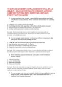 NURSING LEADERSHIP AND MANAGEMENT FINAL EXAM &NewLine;2026&sol;2027 &ndash; EXAM QUESTIONS AND CORRECT ANSWERS &NewLine;&lpar;VERIFIED ANSWERS&rpar; PLUS RATIONALE &vert; 2027 Q&A &vert; &NewLine;INSTANT DOWNLOAD PDF