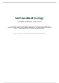 Mathematical Biology &mdash; Complete Module Revision Gu