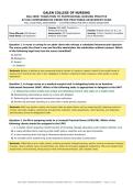 Galen NSG 4800 Transition to Professional Nursing Practice &vert; ATI RN Comprehensive Predictor Proctored Assessment  Complete &vert; Review Questions & Answers &vert; Fall 2026&period;