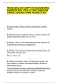 PRAXIS CORE MATH QUANTITATIVE REASONING&NewLine;HANDBOOK ANALYTICAL FLUENCY GUIDE AND&NewLine;COMPLETE FOUNDATIONAL ARITHMETIC KEY