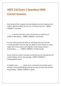 HDFS 210 Exam 2 Questions With Correct Answers