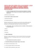 MENTAL HEALTH NURSING FINAL EXAM 2026&sol;2027 &ndash; EXAM &NewLine;QUESTIONS AND CORRECT ANSWERS &lpar;VERIFIED &NewLine;ANSWERS&rpar; PLUS RATIONALE &vert; 2027 Q&A &vert; INSTANT &NewLine;DOWNLOAD PDF