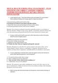 MENTAL HEALTH NURSING FINAL EXAM 2026&sol;2027 &ndash; EXAM &NewLine;QUESTIONS AND CORRECT ANSWERS &lpar;VERIFIED &NewLine;ANSWERS&rpar; PLUS RATIONALE &vert; 2027 Q&A &vert; INSTANT &NewLine;DOWNLOAD PDF